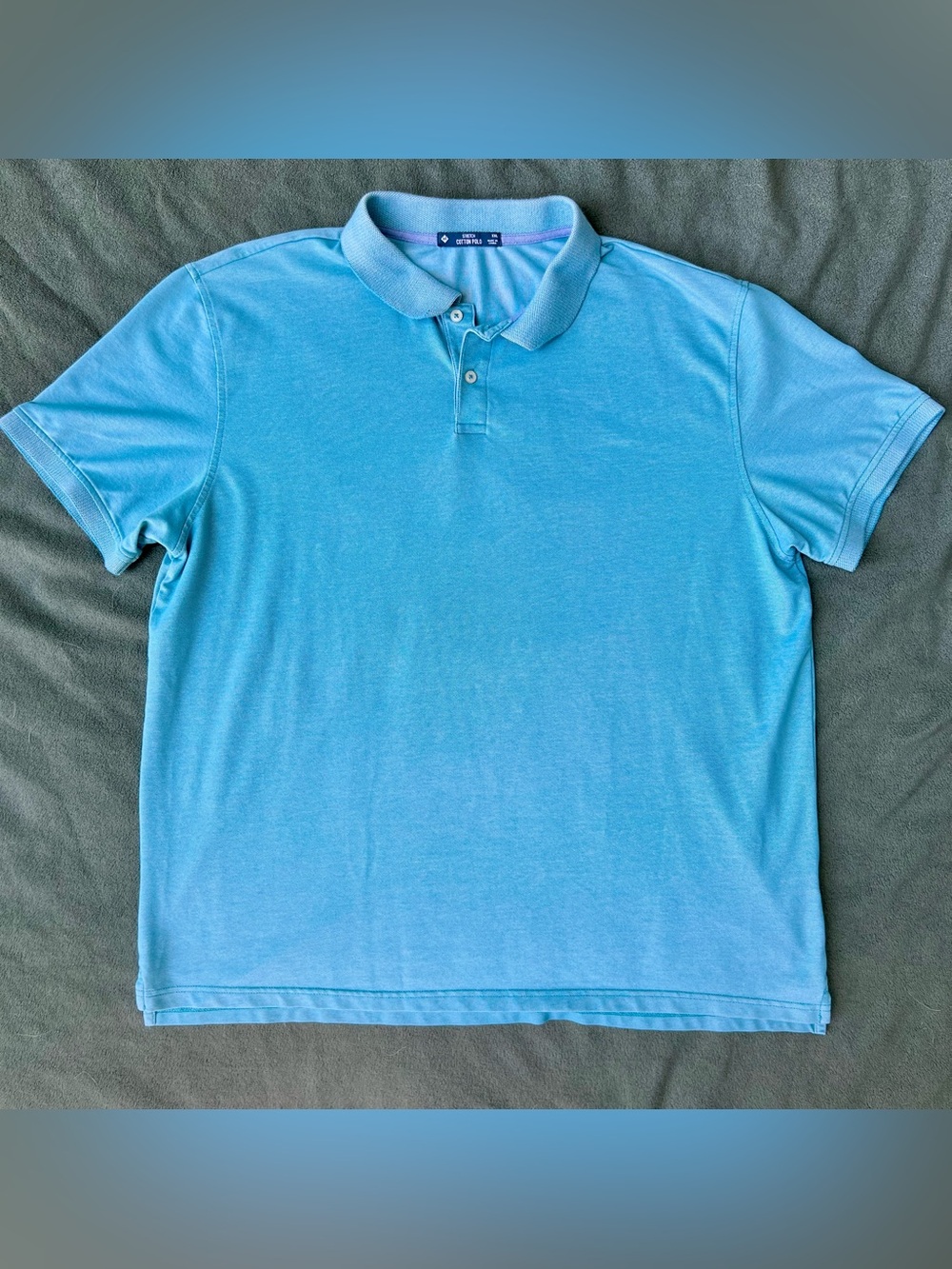 Aqua Blue Pique Polo